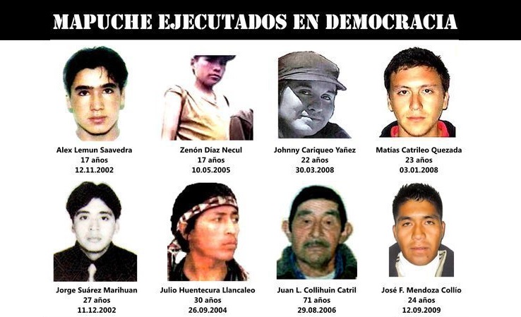 mapuches asesinados en democracia
