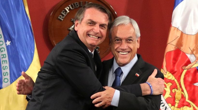 El presidente de la República de Chile realiza una declaración conjunta con el presidente de Brasil