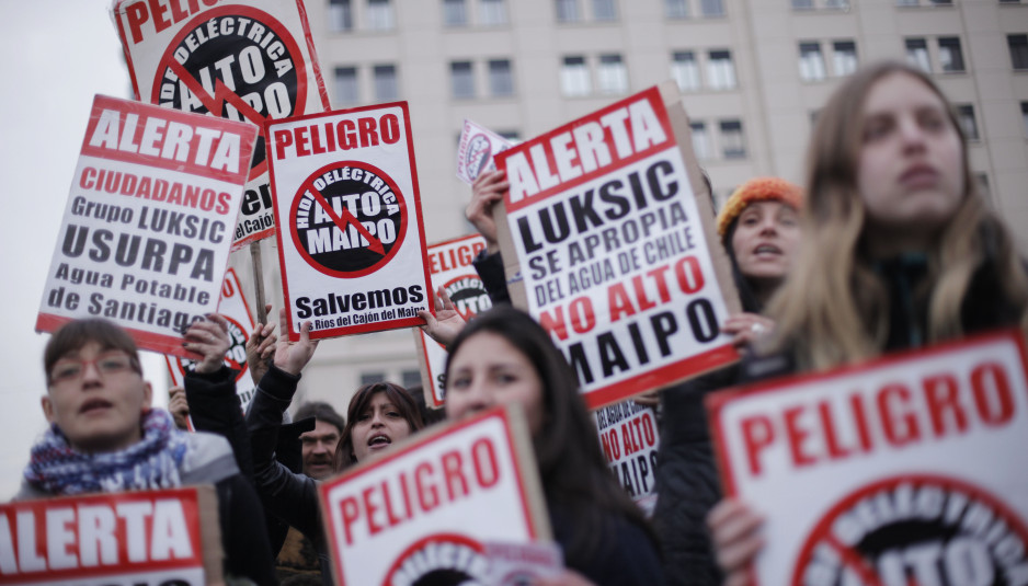 Protesta contra proyecto Alto Maipo