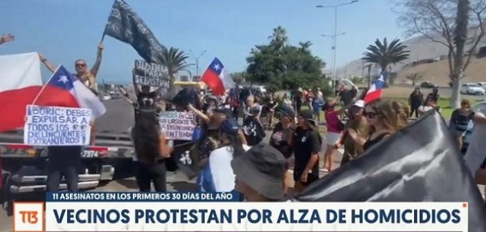 EL NORTE SE CANSÓ: Fuertes protestas en Iquique y Alto Hospicio contra la delincuencia que ha traído la migración sin control